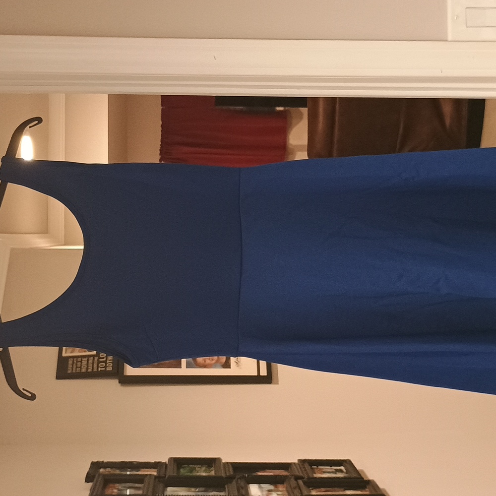 NWOT Gracie Navy Ruffle Mini Dress